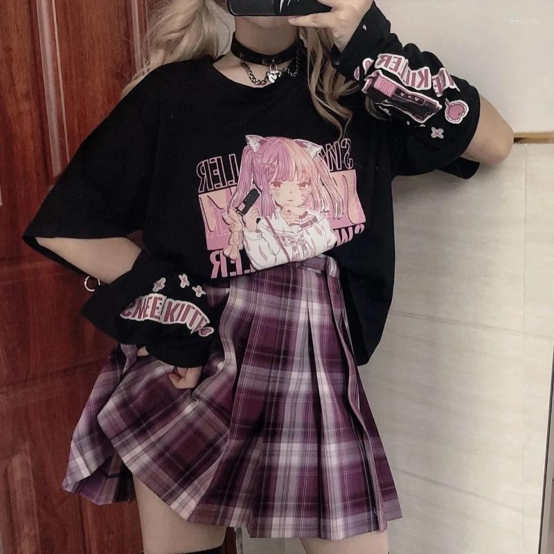 Women' T Shirts Japanese Anime T-shirt Long-sleeved Top Stitching Short-sleeved JK Girl Cute Clothes Pure Cotton Harajuku Cartoon, White 1
Women' T Shirts Japanese Anime T-shirt Long-sleeved Top Stitching Short-sleeved JK Girl Cute Clothes Pure Cotton Harajuku Cartoon, White 1