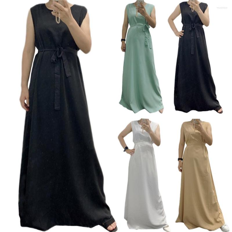 Ethnic Clothing Ramadan Muslim Islamic Sleeveless Inner Dress Solid Color Dubai Slim Casual Turkey Women Maxi Ladies Fashion
Ethnic Clothing Ramadan Muslim Islamic Sleeveless Inner Dress Solid Color Dubai Slim Casual Turkey Women Maxi Ladies Fashion