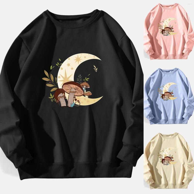 Women' Hoodies Womens Casual Long Sleeved Sweater Solid Color Top All With Fashion Moon Printed Pullover, Black
Women' Hoodies Womens Casual Long Sleeved Sweater Solid Color Top All With Fashion Moon Printed Pullover, Black