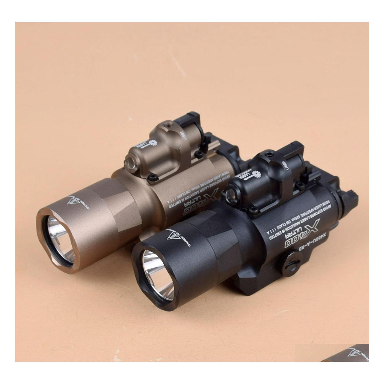 Flashlights Tactical Sf X400 Tra Night Evolution Scout Light With Red Laser Flashlight Lanterna Fit 20Mm Picatinny Weaver Rail Drop Dhg6F, Black
Flashlights Tactical Sf X400 Tra Night Evolution Scout Light With Red Laser Flashlight Lanterna Fit 20Mm Picatinny Weaver Rail Drop Dhg6F, Black
