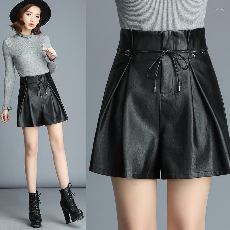 Women's Shorts Fall Spring Fashion Women's High Waisted Wide Leg Pleated Black Pu Leather Autumn Winter Female Woman Casual 5xl, Picture shown
Women's Shorts Fall Spring Fashion Women's High Waisted Wide Leg Pleated Black Pu Leather Autumn Winter Female Woman Casual 5xl, Picture shown