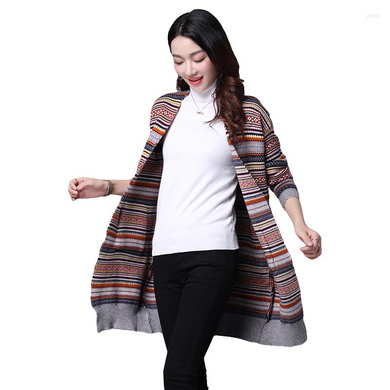 Women's Knits Thick Classic Chinese Style Long Open-Front Women Cardigan Female Open Stitch Knitted Jacquard Loose Sweater Casual Girl Coats
Women's Knits Thick Classic Chinese Style Long Open-Front Women Cardigan Female Open Stitch Knitted Jacquard Loose Sweater Casual Girl Coats