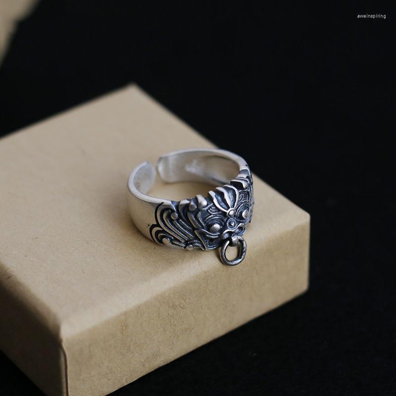 Cluster Rings Style Retro Men And Women 925 Sterling Silver Ring God Beast Dragon Opening Adjustment Trend Fashion Couple Jewelry
Cluster Rings Style Retro Men And Women 925 Sterling Silver Ring God Beast Dragon Opening Adjustment Trend Fashion Couple Jewelry