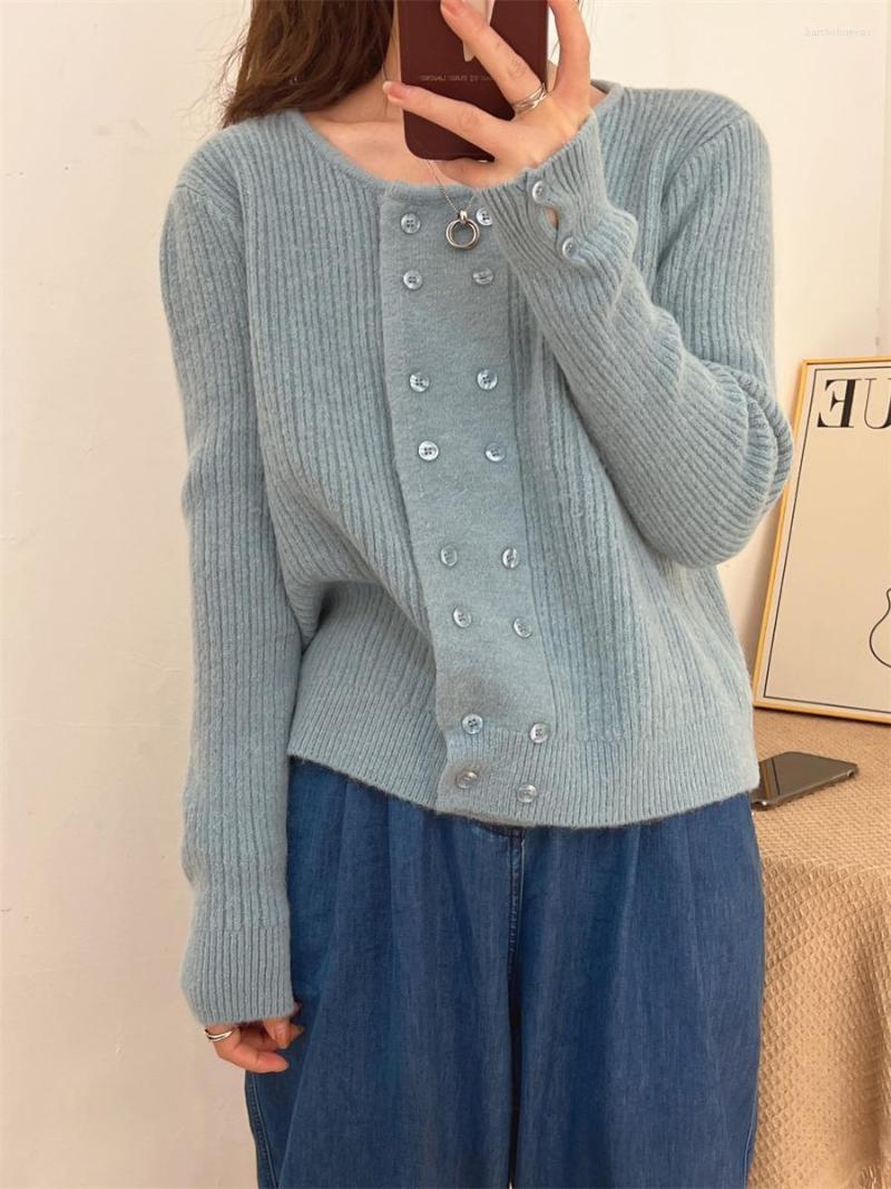 Women's Knits Double Breasted Sweater 2023 Early Autumn Fashion Retro Knitted Jacket Lazy All-match Temperament Top Women, Black
Women's Knits Double Breasted Sweater 2023 Early Autumn Fashion Retro Knitted Jacket Lazy All-match Temperament Top Women, Black