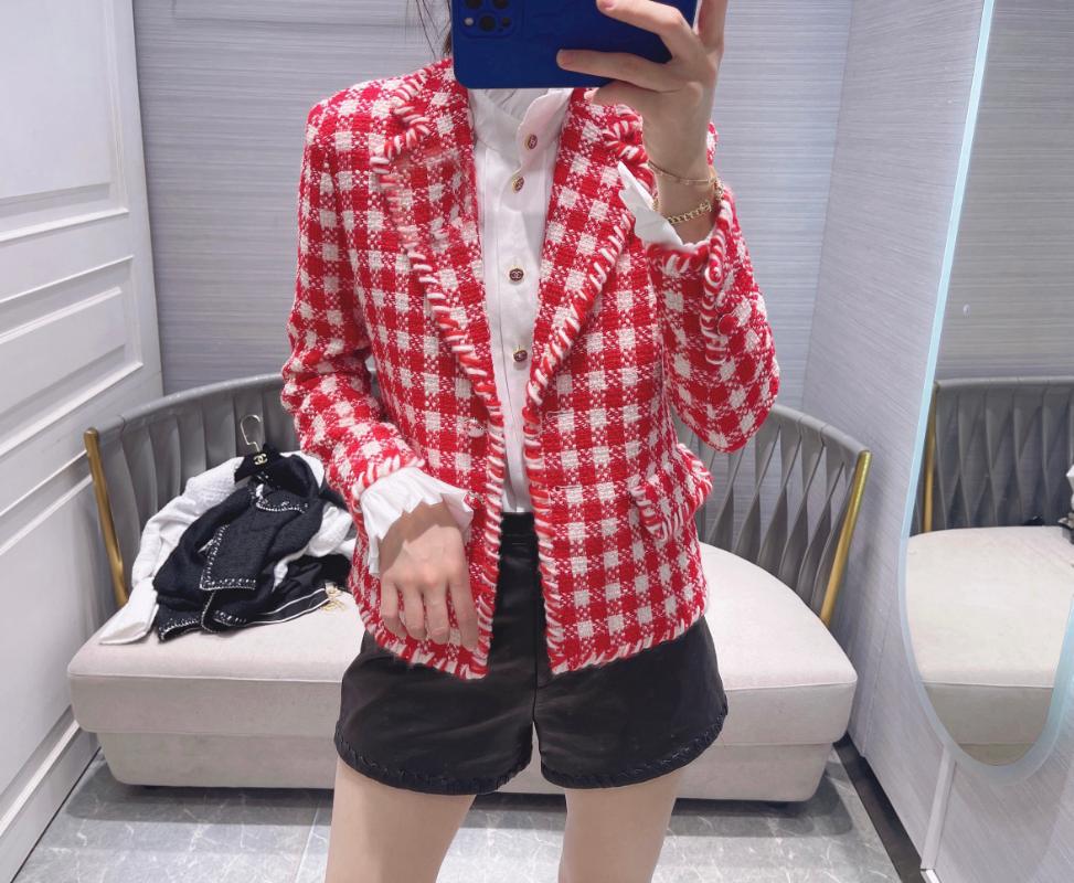 Women' Suits & Blazers Spring Autumn Women Luxury High Quality Red Plaid Blazer Female Fashion Chic Coat Outerwear Tclai 5.13Women
Women' Suits & Blazers Spring Autumn Women Luxury High Quality Red Plaid Blazer Female Fashion Chic Coat Outerwear Tclai 5.13Women