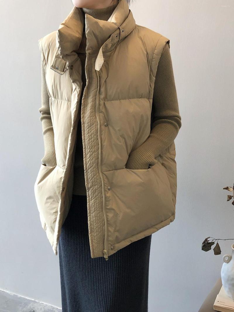 Women's Vests High-Quality Women Winter Jacket Stand Collar Sleeveless Oversize Loose Padding Warm Down Woman 2023 Z143, Beige
Women's Vests High-Quality Women Winter Jacket Stand Collar Sleeveless Oversize Loose Padding Warm Down Woman 2023 Z143, Beige