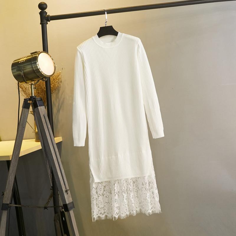 Casual Dresses Lace Stitching Sweater Women Autumn Winter Long Straight Dress Knitted Maxi Retro Lady Ribbed Robe Pullover DressCasual, Black
Casual Dresses Lace Stitching Sweater Women Autumn Winter Long Straight Dress Knitted Maxi Retro Lady Ribbed Robe Pullover DressCasual, Black