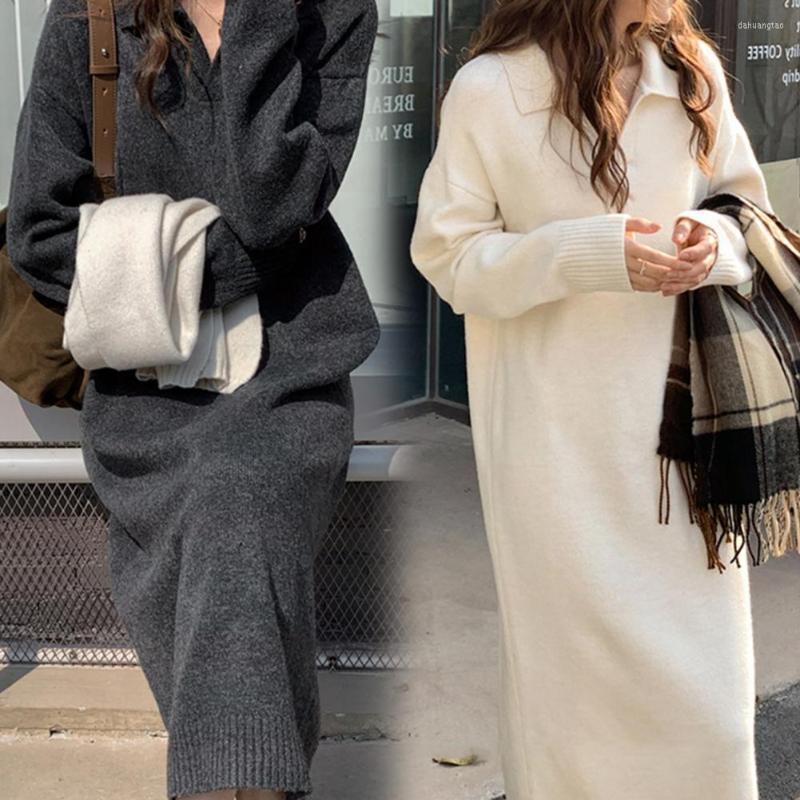 Casual Dresses Midi Dress Pullover Skin-touch Thickened Warm Loose Sweater Comfortable Knitting Streetwear, White
Casual Dresses Midi Dress Pullover Skin-touch Thickened Warm Loose Sweater Comfortable Knitting Streetwear, White