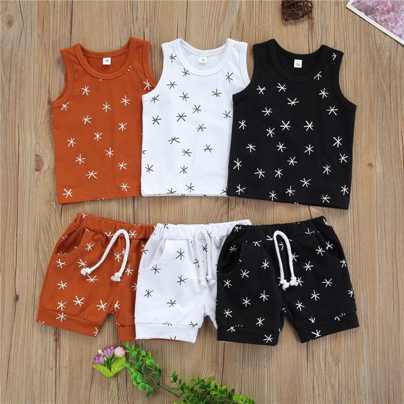 Clothing Sets 2 Pieces Kids Suit Set Unisex Star Print Round Collar Sleeveless Pullover Short Pants For Summer Brown/White/Black
Clothing Sets 2 Pieces Kids Suit Set Unisex Star Print Round Collar Sleeveless Pullover Short Pants For Summer Brown/White/Black