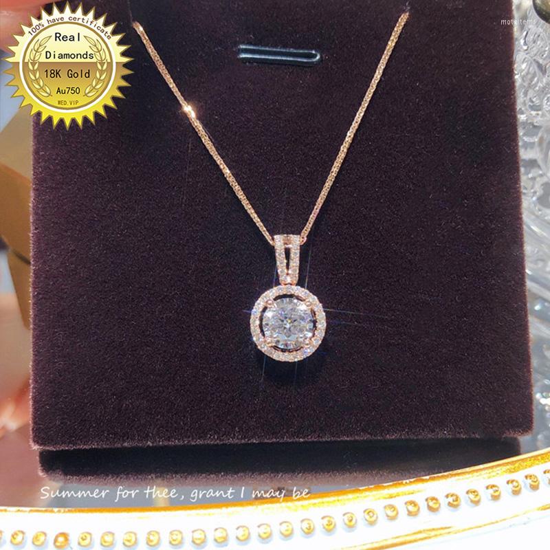 Chains Real 18K Gold Necklace Natura 0.5ct Diamonds H-M014