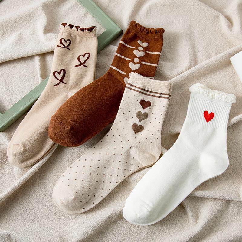 Women Socks Korean Pure Cotton Girls Medium Tube Spring Summer Cute Heart Lace High Elasticity Fashion Breathable Ankle, Dark coffee
Women Socks Korean Pure Cotton Girls Medium Tube Spring Summer Cute Heart Lace High Elasticity Fashion Breathable Ankle, Dark coffee