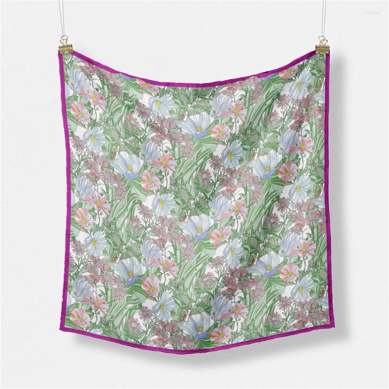 Scarves 53cm Luxury Woman Silk Scarf Bandana Headband Hijab Adult Muslim Neckerchief Outdoor Flower Leaves Printed Bag Decoration
Scarves 53cm Luxury Woman Silk Scarf Bandana Headband Hijab Adult Muslim Neckerchief Outdoor Flower Leaves Printed Bag Decoration