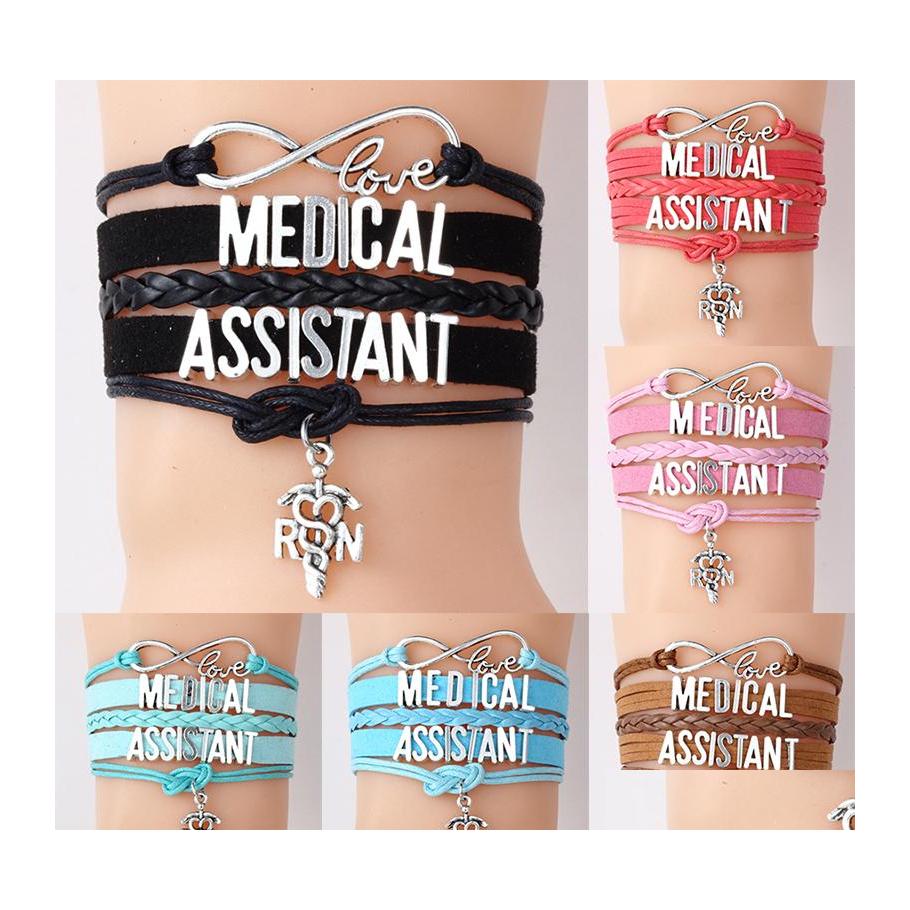 Charm Bracelets Medical Assistant Nurse Rn Letter Braided Leather Rope Wrap Bangle For Women Fashion Jewelry Nurses Day Gift Drop Del Ot2Mi
Charm Bracelets Medical Assistant Nurse Rn Letter Braided Leather Rope Wrap Bangle For Women Fashion Jewelry Nurses Day Gift Drop Del Ot2Mi