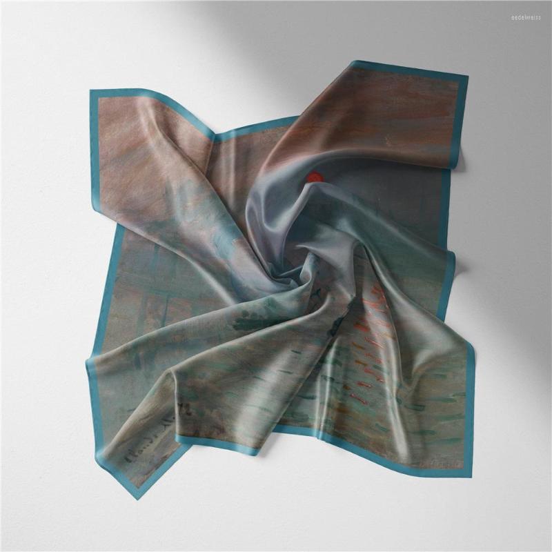 Scarves 53cm Luxury Woman Silk Square Scarf Bandana Headband For Bags Hijab Adult Muslim Neckerchief Outdoor Monet Sunrise Impression
Scarves 53cm Luxury Woman Silk Square Scarf Bandana Headband For Bags Hijab Adult Muslim Neckerchief Outdoor Monet Sunrise Impression