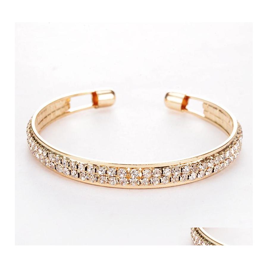 Bangle Elegant Classic Crystal Cuff Bracelets For Women Gold Color Simple Femal Opening Bangles Wedding Jewelry Accessories Drop Deli Otyux
Bangle Elegant Classic Crystal Cuff Bracelets For Women Gold Color Simple Femal Opening Bangles Wedding Jewelry Accessories Drop Deli Otyux