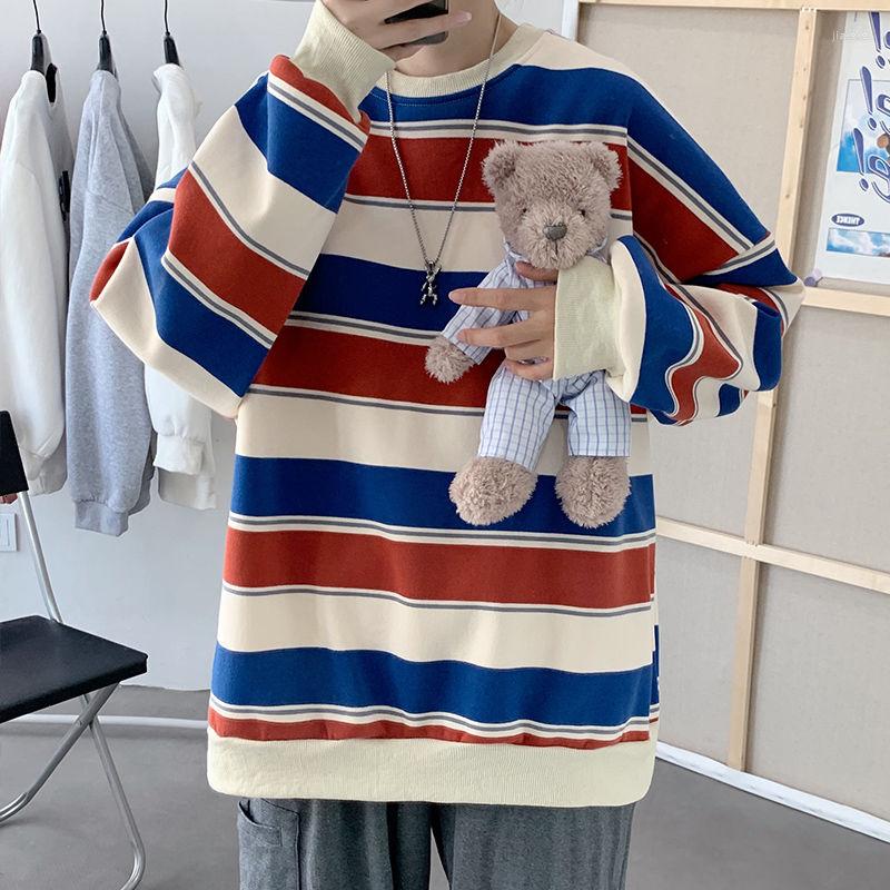 Men' Hoodies 2023 Striped Printing Loose Coats Round Collar Pullover Cotton Casual Youth Tide Clothes 2-color Sweatshirts -2XL, Blue
Men' Hoodies 2023 Striped Printing Loose Coats Round Collar Pullover Cotton Casual Youth Tide Clothes 2-color Sweatshirts -2XL, Blue