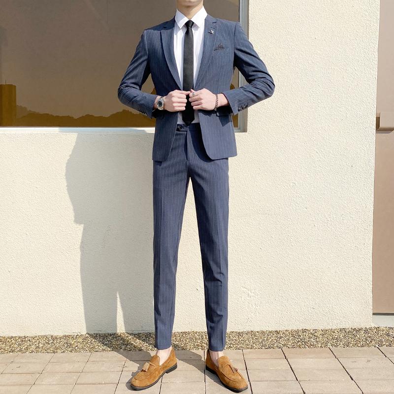 Men's Suits & Blazers Men 2023 Spring Summer Fashion Striped Male Groom Wedding Dress Jackets Formal Business Pants 2 Piece Sets C108Men's, Qianhui
Men's Suits & Blazers Men 2023 Spring Summer Fashion Striped Male Groom Wedding Dress Jackets Formal Business Pants 2 Piece Sets C108Men's, Qianhui