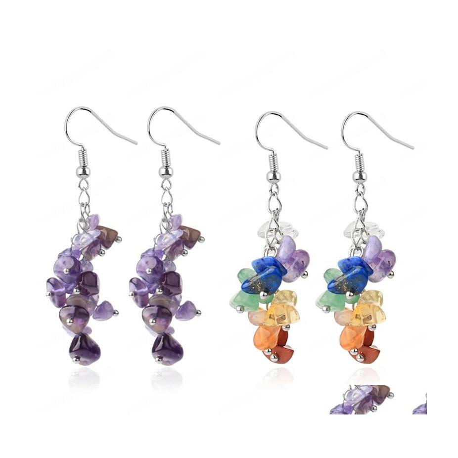 Dangle Chandelier Natural Chipped Stone Earrings Drop 7 Chakra Irregar Bead Crystal For Women Fashion Handmade Jewelry Delivery Dhubv
Dangle Chandelier Natural Chipped Stone Earrings Drop 7 Chakra Irregar Bead Crystal For Women Fashion Handmade Jewelry Delivery Dhubv