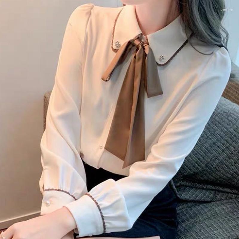 Women' Blouses Autumn Vintage Blouse Women Office Lady Long Sleeves Female Shirts Woman Chiffon Blusa White Tops Femme Clothing S9338, Beige
Women' Blouses Autumn Vintage Blouse Women Office Lady Long Sleeves Female Shirts Woman Chiffon Blusa White Tops Femme Clothing S9338, Beige