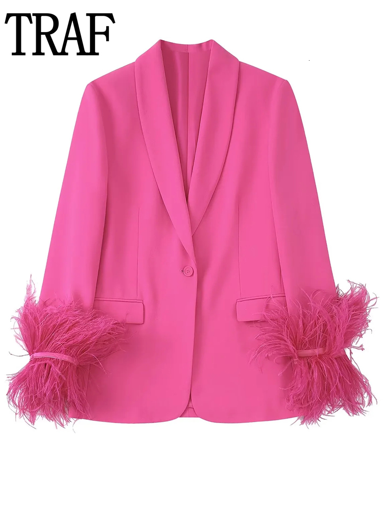 Women' Suits Blazers TRAF Pink Feather Blazer Woman Long Sleeve Blazer Sets Stylish Button Women' Blazer Suits Autumn Jacket Blazers Women 230203, Green pant
Women' Suits Blazers TRAF Pink Feather Blazer Woman Long Sleeve Blazer Sets Stylish Button Women' Blazer Suits Autumn Jacket Blazers Women 230203, Green pant