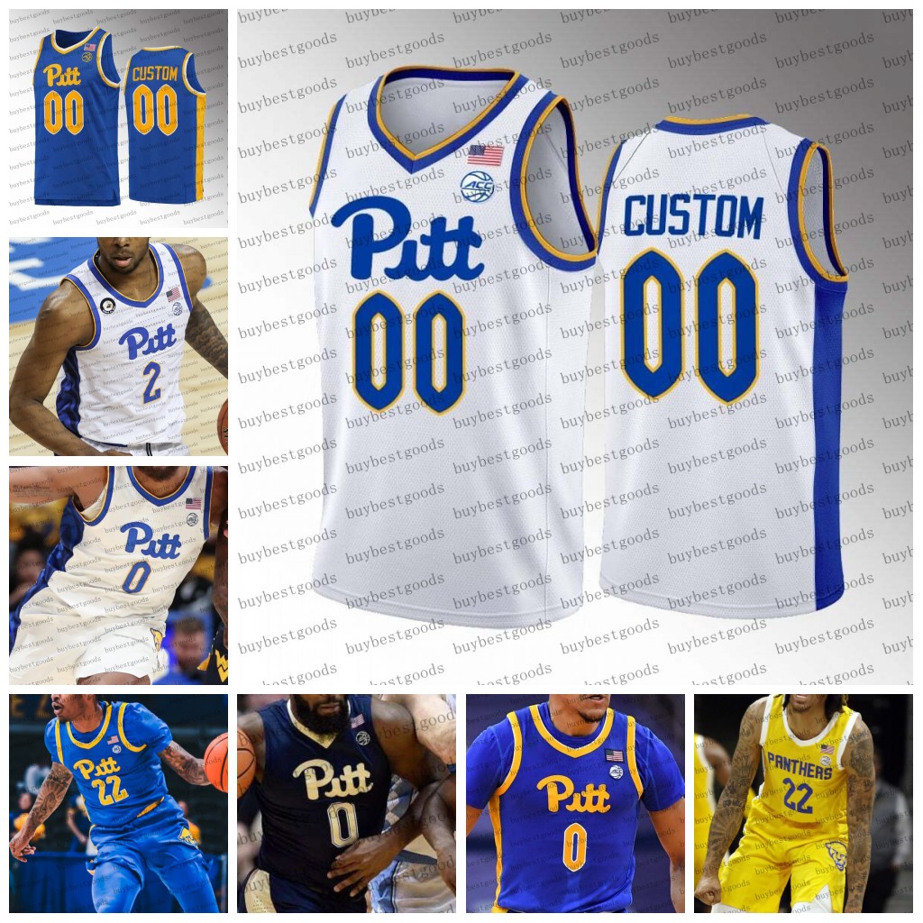 

College Basketball Wears Custom NCAA Pittsburgh Panthers Pitt Basketball Jersey John Hugley Max Amadasun William Jeffress Ithiel Horton Femi Odukale Noah Collier, Style