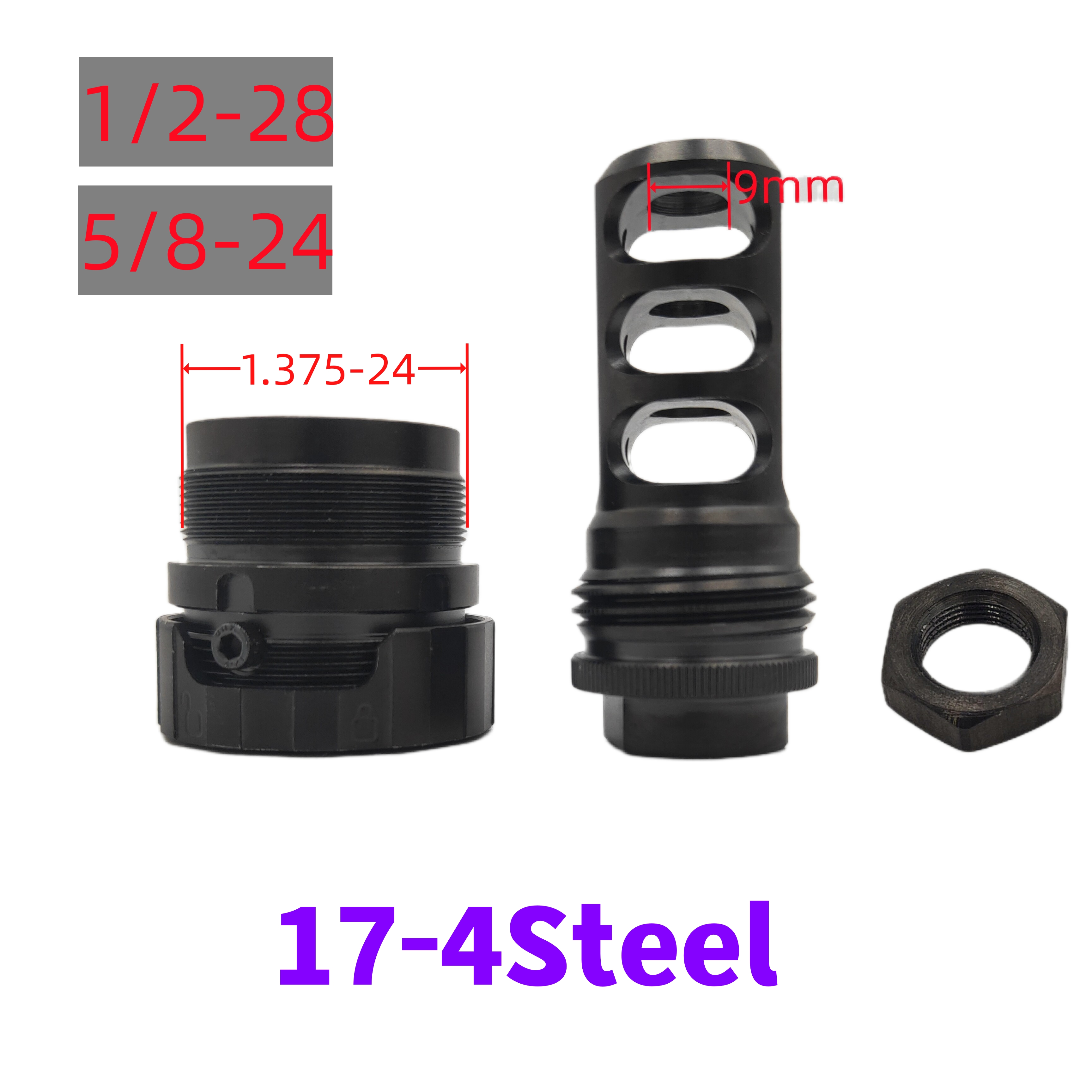 9mm Hole MODULE Titanium D=1.5"L=6.6" Fuel filter solvent trap 17-4 stainless steel cup COMPATIBLE1.375-24 Black 1/2-28,5/8-24
9mm Hole MODULE Titanium D=1.5"L=6.6" Fuel filter solvent trap 17-4 stainless steel cup COMPATIBLE1.375-24 Black 1/2-28,5/8-24