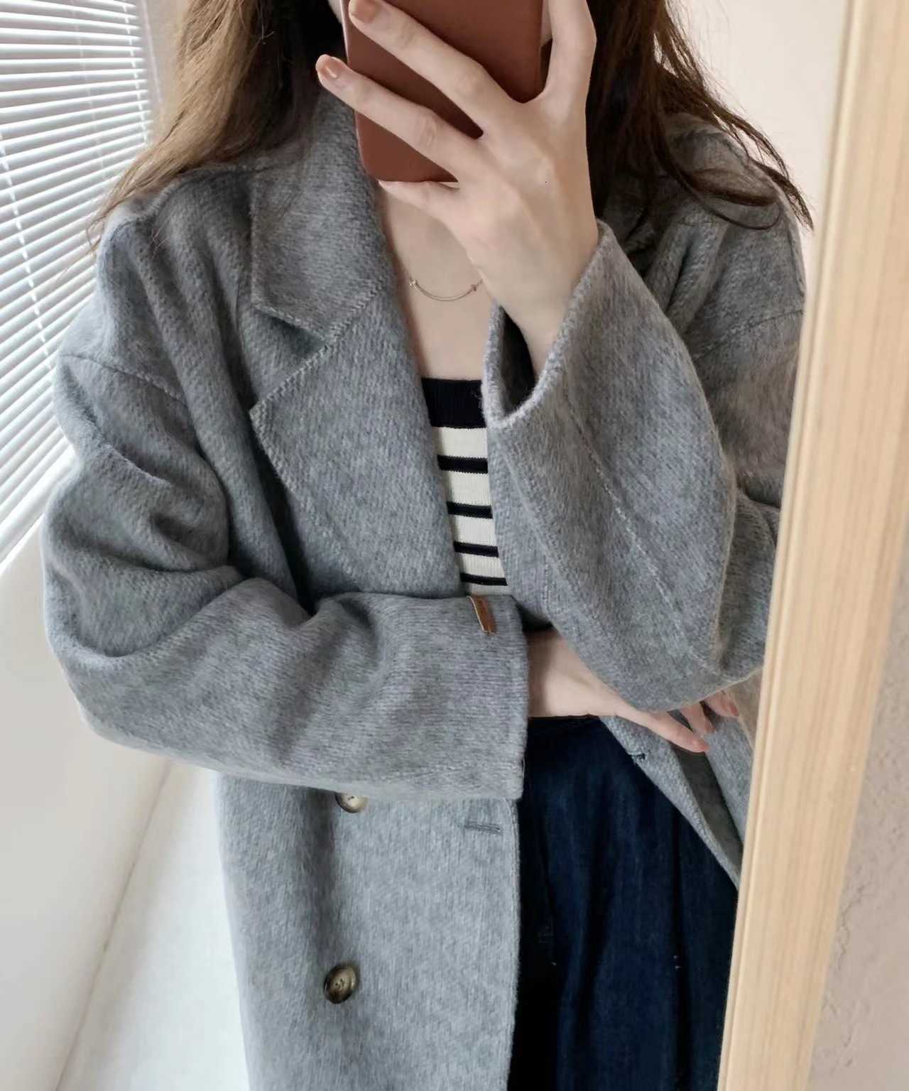 edition High baby camel hair Dongdaemun South Korea 2023 Autumn Winter Double sided Cashmere Coat Simple Versatile Coat for Women, Mixed rice white
edition High baby camel hair Dongdaemun South Korea 2023 Autumn Winter Double sided Cashmere Coat Simple Versatile Coat for Women, Mixed rice white
