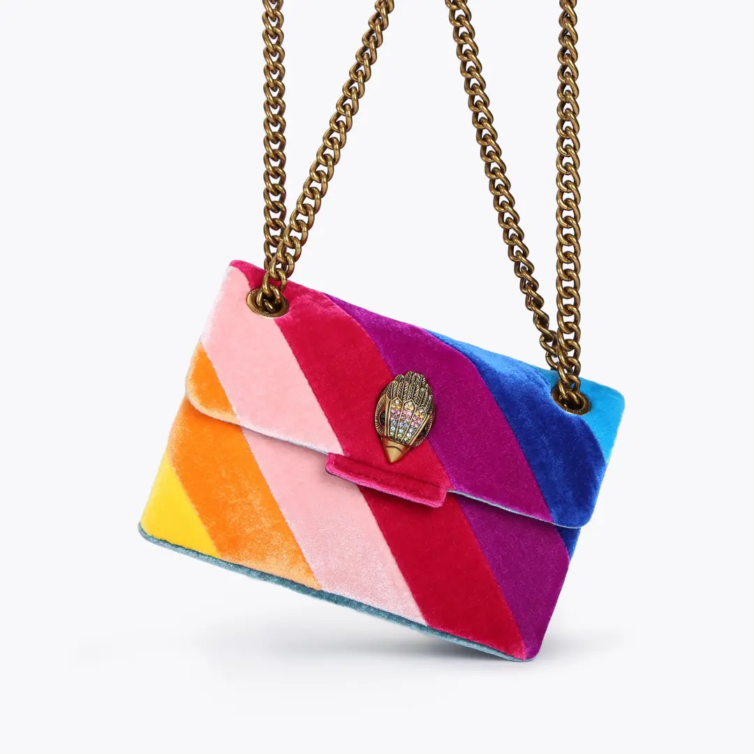 Kurt Geiger London Velvet Mini Kensington Bags Rainbow Leather Shoulder Bag and Small Cross Body Bags Chains Luxury Designer Velvet Shopping Bag
Kurt Geiger London Velvet Mini Kensington Bags Rainbow Leather Shoulder Bag and Small Cross Body Bags Chains Luxury Designer Velvet Shopping Bag