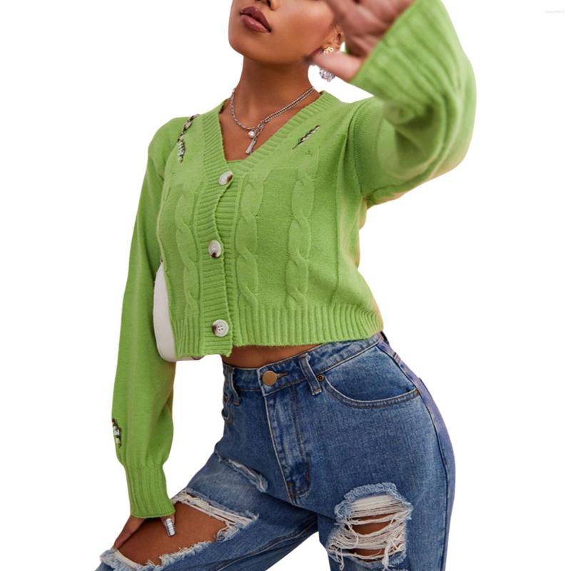 Women's Knits 2023 Women Two-piece Clothes Set Leaves Embroidery Pattern Camisole And Long Sleeve Cardigan