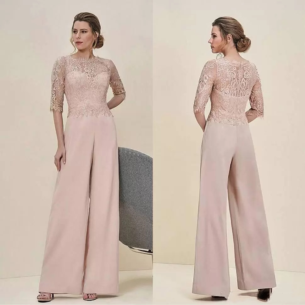 Jumpsuits Lace Mothers Groom Dresses Bateau Neck Half Sleeves Wedding Guest Dress Chiffon Plus Size Mother Of The Bride Pant Suits
Jumpsuits Lace Mothers Groom Dresses Bateau Neck Half Sleeves Wedding Guest Dress Chiffon Plus Size Mother Of The Bride Pant Suits