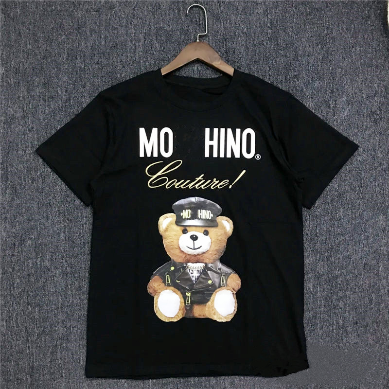 Fashion Pure Cotton Round Neck Shirt Short Sleeved Men's and Women's Casual Hip-hop Street Moscow Brand Designer T-shirt Tee