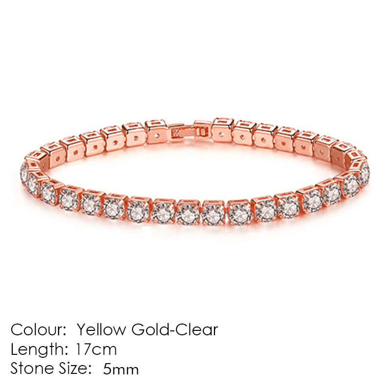Wedding Bracelets: Rose Gold Fill Round Cut Cubic Zirconia Women's Bangle