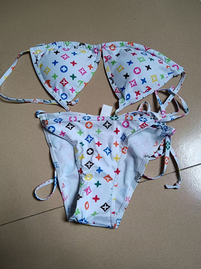 2023 Designer Swimsuit women Vintage thong micro cover up womens Bikini Sets Swimwear Printed Bathing Suits Summer Beach Wear Swimming Suit size:s~xl 123