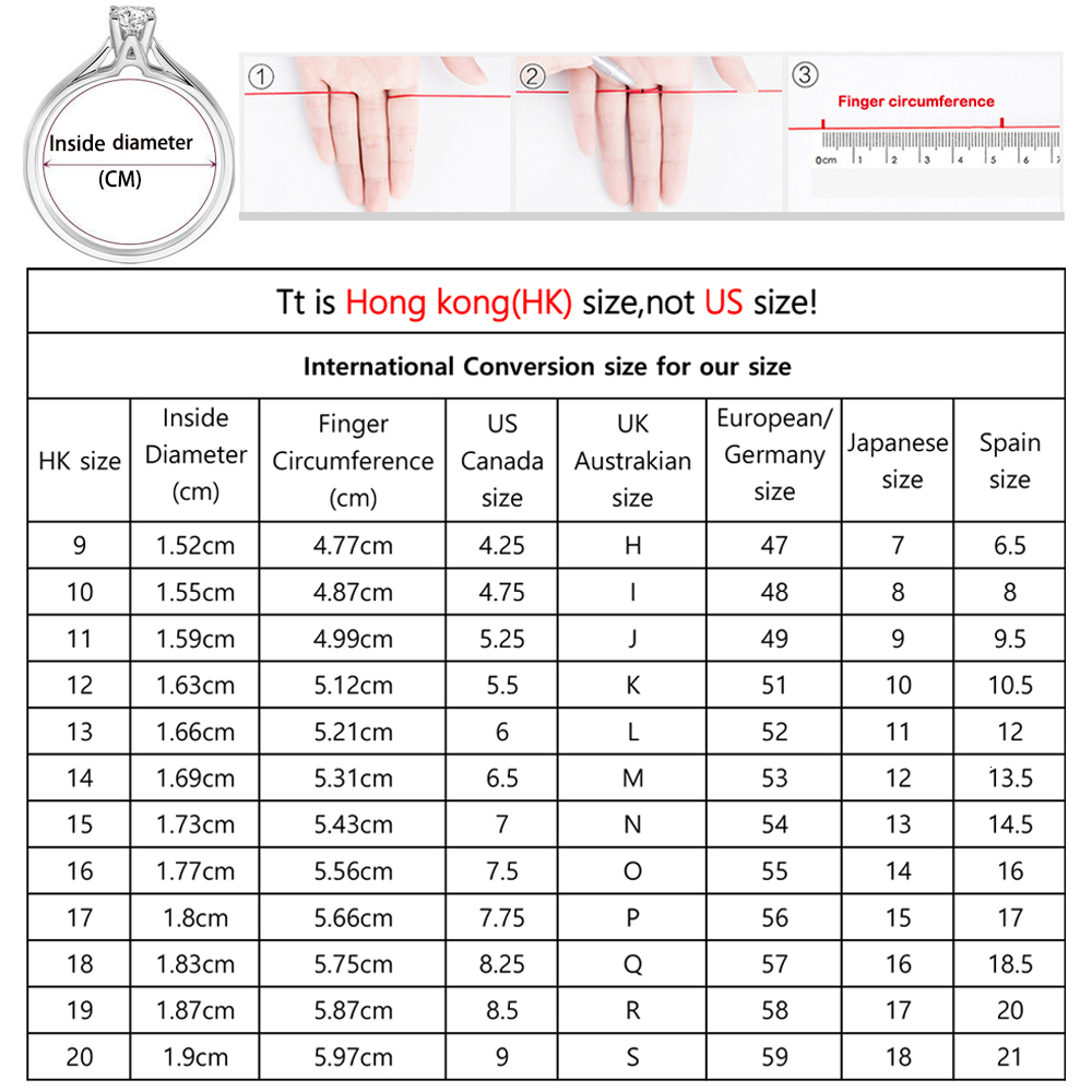 Wedding Rings Smyoue Real 3 Carat Wedding Ring for Women Sterling Silver Round Brilliant Diamond Solitaire Engagement Rings Gift 230206