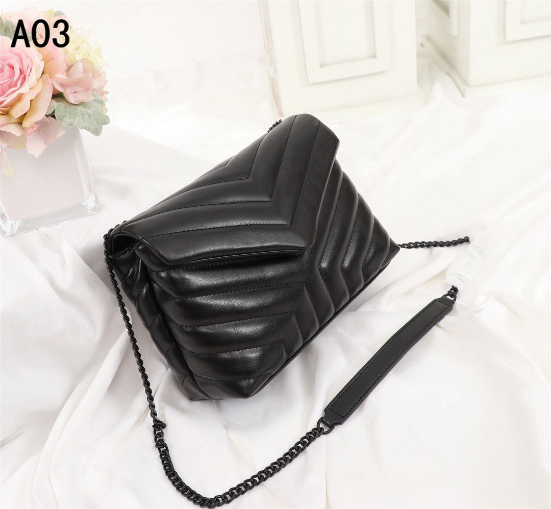 Top Quality designer women Luxury handbags bags Genuine Leather stripe square Metal chain womens handbag large capacity Buckles Fashion shoulder bag 487218, Black gold
Top Quality designer women Luxury handbags bags Genuine Leather stripe square Metal chain womens handbag large capacity Buckles Fashion shoulder bag 487218, Black gold