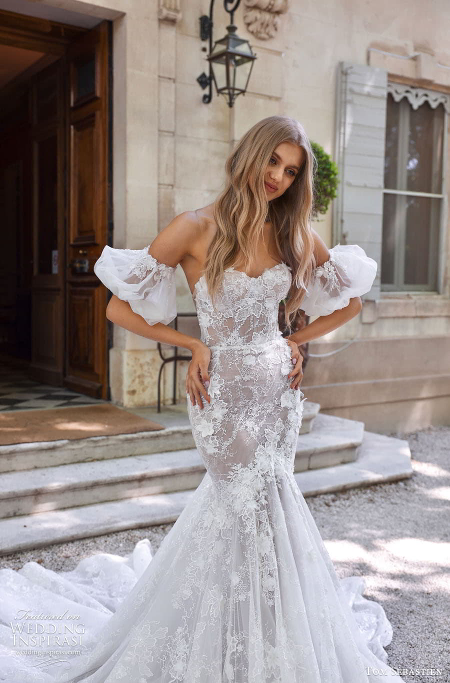 Sexy Lace Mermaid Wedding Dresses Off The Shoulder Sleeveless Elegant Bridal Gown Boho Country Berta 2023 Backless Vestido De Novia