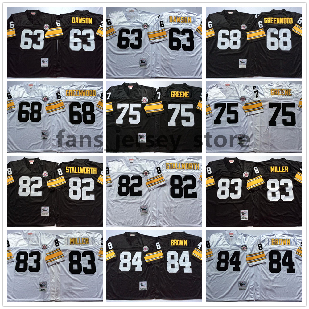 Vintage Football Jersey 63 Dermontti Dawson 68 LC Greenwood 75 Joe Greene 82 John Stallworth 83 Heath Miller 84 Antonio Brown, Same as picture
Vintage Football Jersey 63 Dermontti Dawson 68 LC Greenwood 75 Joe Greene 82 John Stallworth 83 Heath Miller 84 Antonio Brown, Same as picture