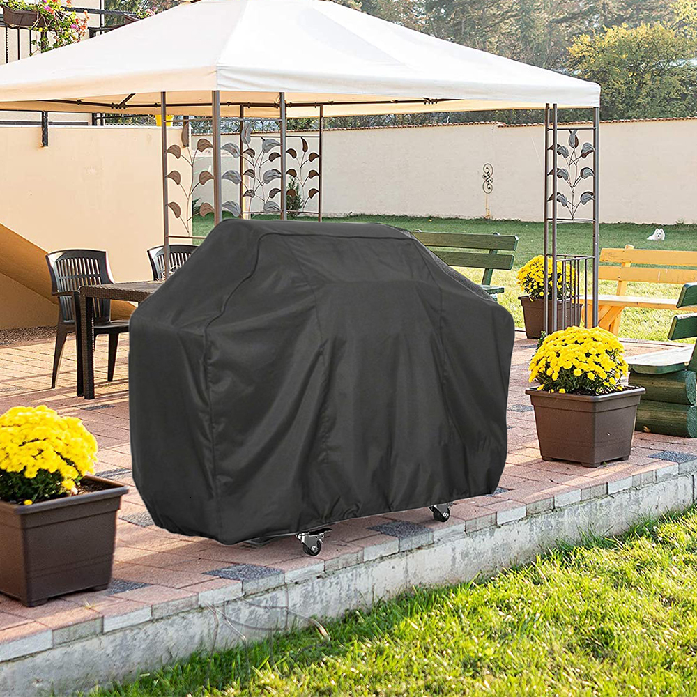 BBQ Tools Accessories Cover Outdoor Dust Waterproof Weber Heavy Duty Grill Rain Protective Barbecue Round 230114 - view 3