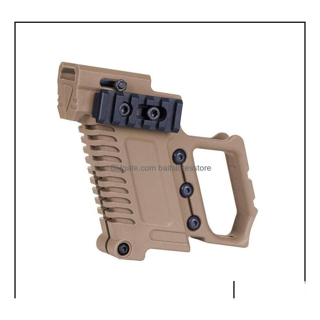 Others Tactical Accessories Magazine Extend Holder Mtifunction Pistol Holster Grips For Gl G17 G18 G19 Drop Del Delivery Gear Dhofl, Sand