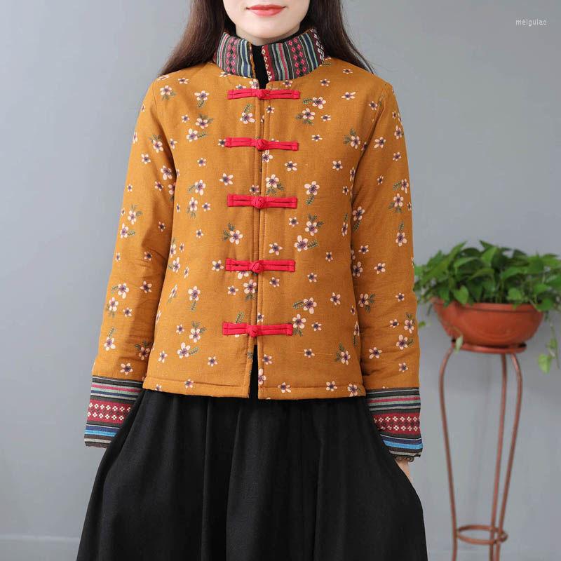 Ethnic Clothing Chinese Traditional Clothes Tang Suit Women Plus Size Thicken Jacket Cotton Linen Embroidery Flower Stand Collar Coat
Ethnic Clothing Chinese Traditional Clothes Tang Suit Women Plus Size Thicken Jacket Cotton Linen Embroidery Flower Stand Collar Coat