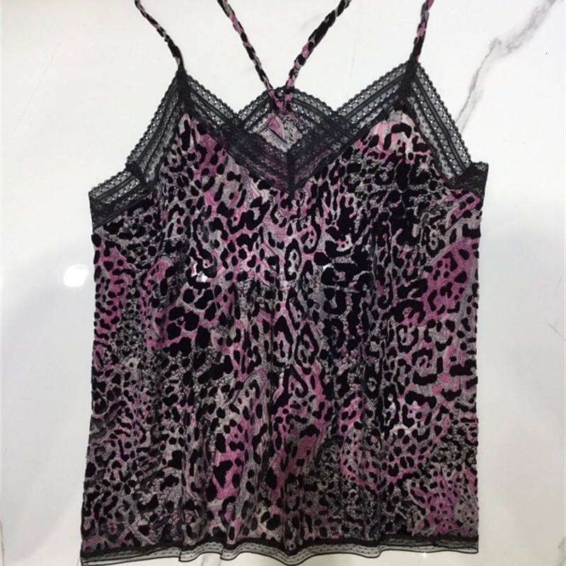 Women's Tanks Camis Women Tops Spring Summer Style Blue Striped Thin Print Lace Trim 230204Z