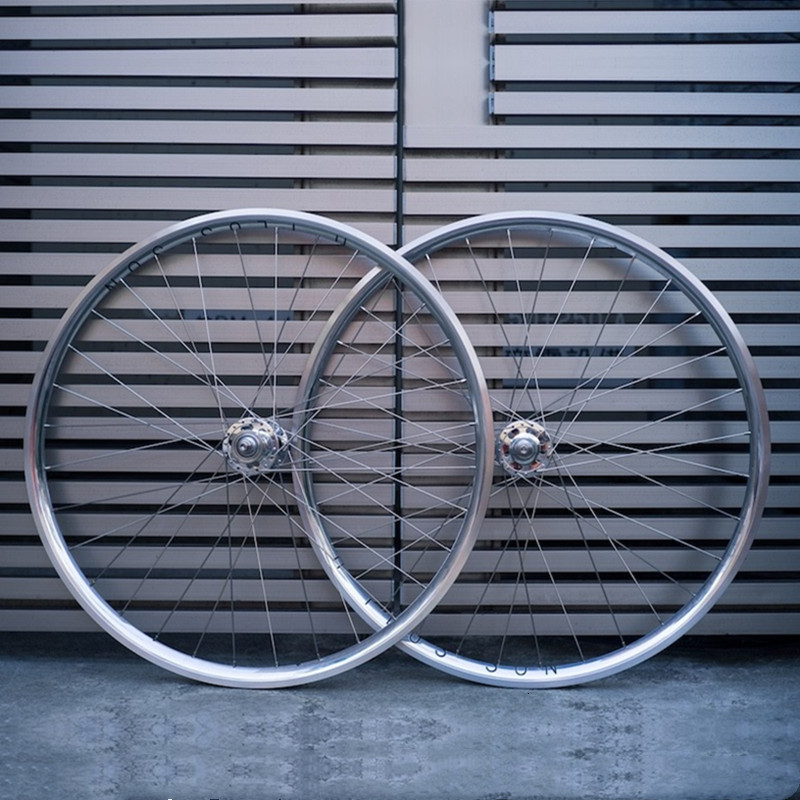 Bike Wheels AT25 Fixed Gear et 700C Single Speed Track High Strength Racing Bicycle Wheel With 25mm Rim 32H Bearing Hubs 230206