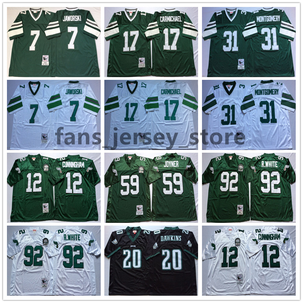 Vintage Football Jerseys 7 Ron Jaworski 12 Randall Cunningham 17 Harold Carmichael 31 Wilbert Montgomery 59 Seth Joyner 92 Reggie White 99 Jerome Borwn 20 Dawkins, Same as picture
Vintage Football Jerseys 7 Ron Jaworski 12 Randall Cunningham 17 Harold Carmichael 31 Wilbert Montgomery 59 Seth Joyner 92 Reggie White 99 Jerome Borwn 20 Dawkins, Same as picture