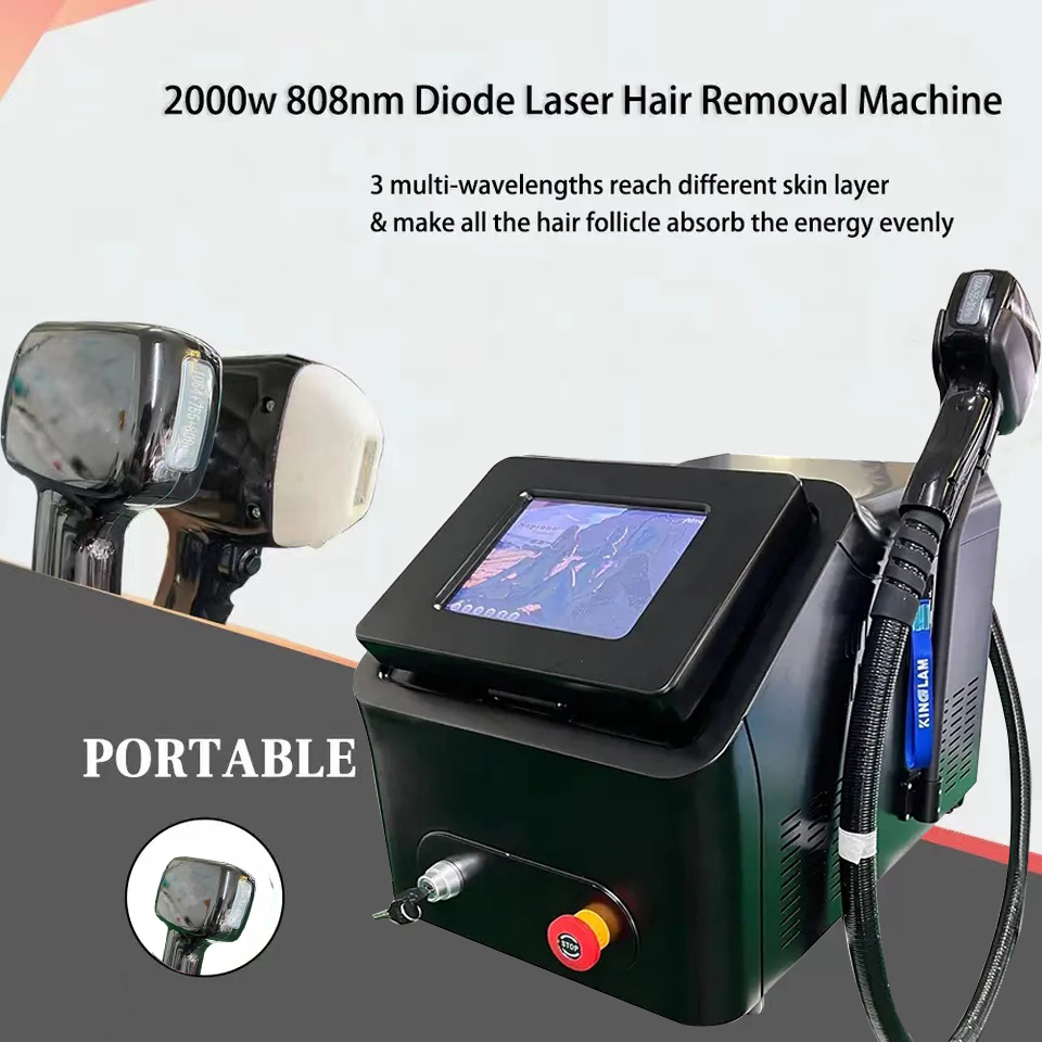 Professional 808 diode laser hair removal machine 3 wavelength 755 1064 808nm Underarms Bikini Line with CE