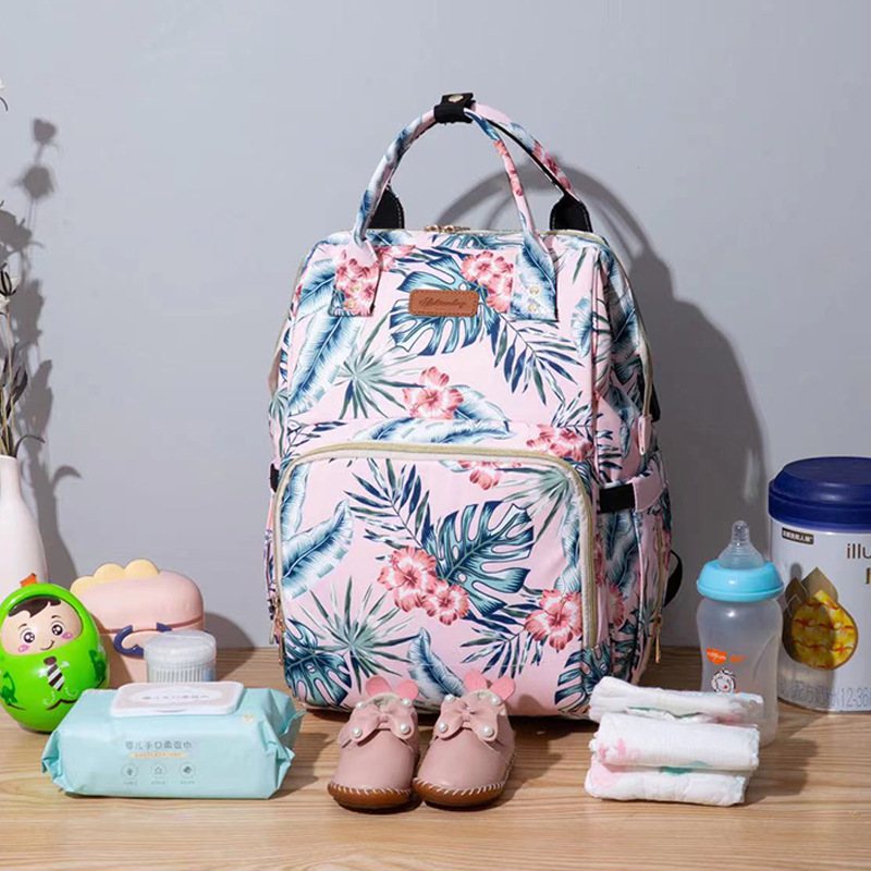 HBP Mummy Backpack Portable Multifunction Cute Travel Backpack for Woman Large Unisex Baby Bags Waterproof with Diaper Pouch Washable Pad Pacifier Cas