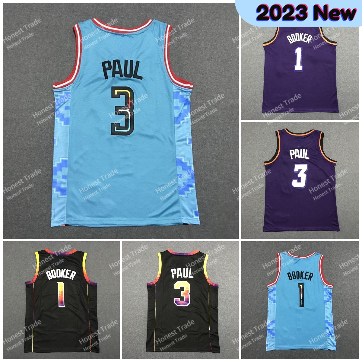 1 Devin Booker Basketball Jersey 3 Chris Paul White Blue Purple Mens Jerseys Stitched 2022 2023, Men jersey
1 Devin Booker Basketball Jersey 3 Chris Paul White Blue Purple Mens Jerseys Stitched 2022 2023, Men jersey