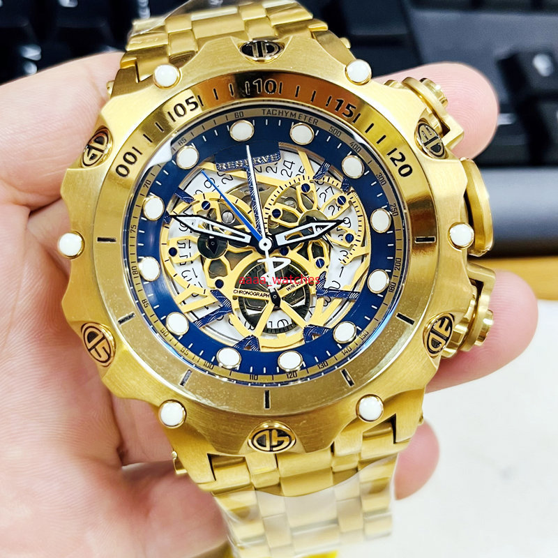Undefeated Reserve Venom Men Watch Luminous Chronograph Stainless Steel Luxury Watches Invincible Masculino Dropshipping