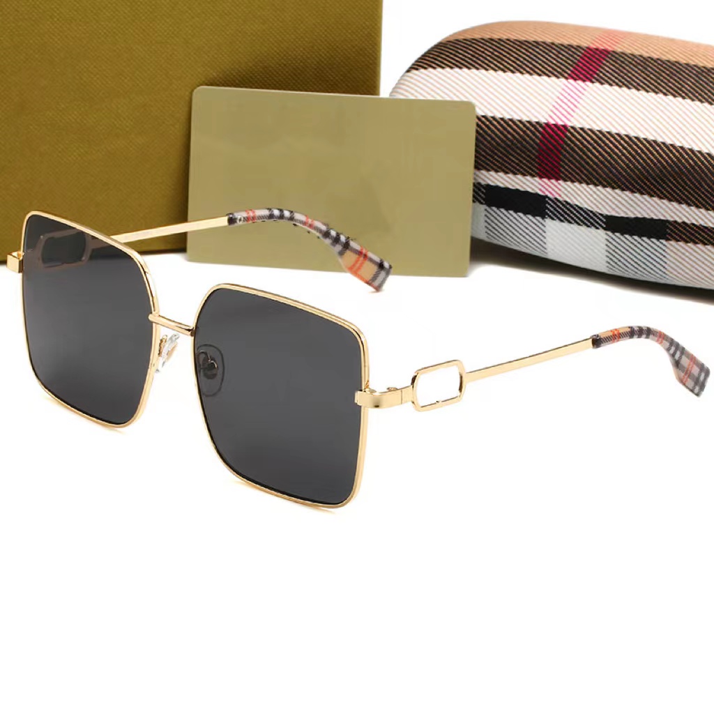 Womens designer sunglasses fashion sunglasses polarized sunglasses Gold silver large frame transparent luxury glasses with case oversized sunglasses for woman