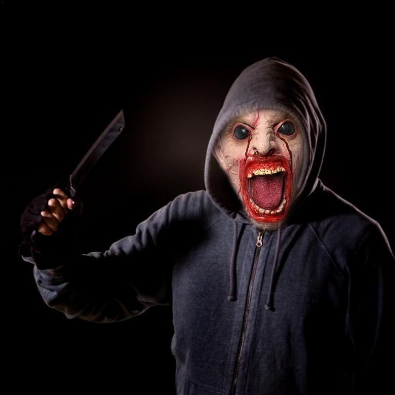 Party Masks Halloween Horror Mask Premium Latex Scary Horrible Funny Cosplay Prop Full Face Cover Prank Joke 230206 - view 5
