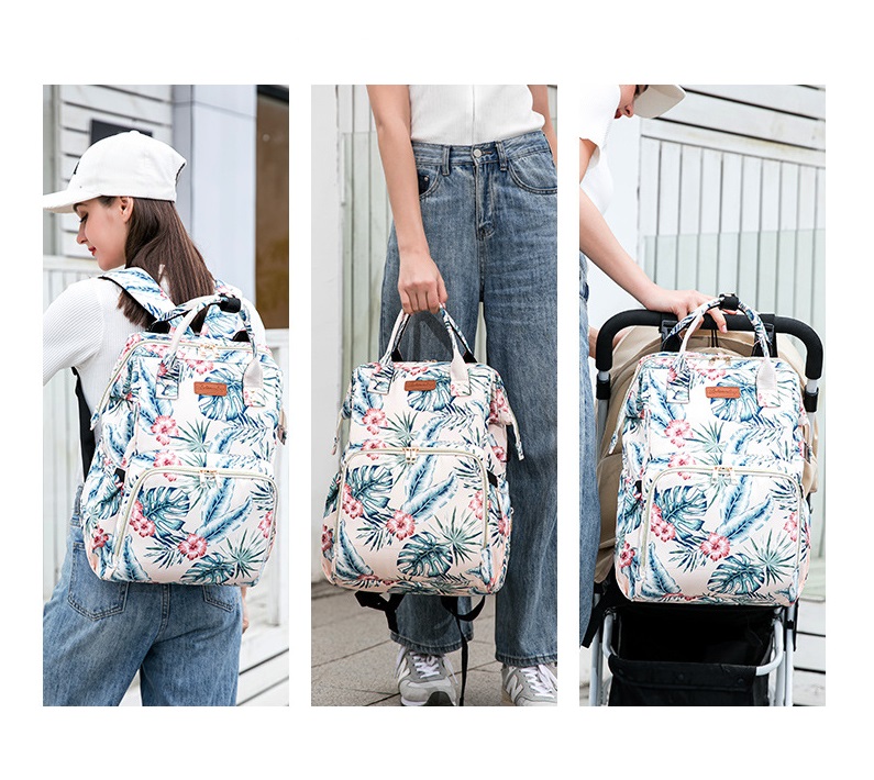 HBP Mummy Backpack Portable Multifunction Cute Travel Backpack for Woman Large Unisex Baby Bags Waterproof with Diaper Pouch Washable Pad Pacifier Cas